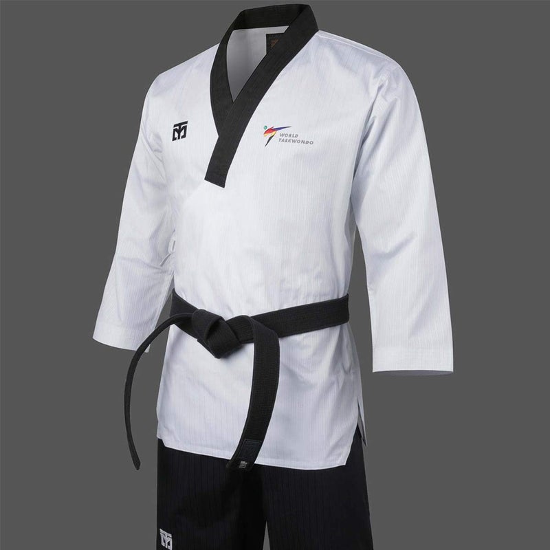 MOOTO Korea Taekwondo Poomsae Uniform WT Logo Taebek Dan MMA Martial Arts Karate Judo Kick Boxing (170(Height:170~179cm)(5.58~5.87ft), 1. Male) - Image 2